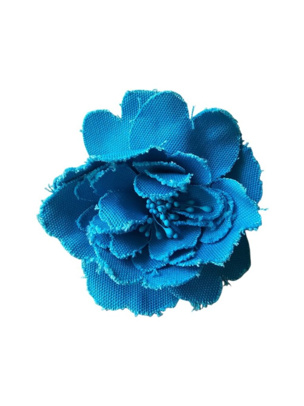 chunky blue flower statement brooch